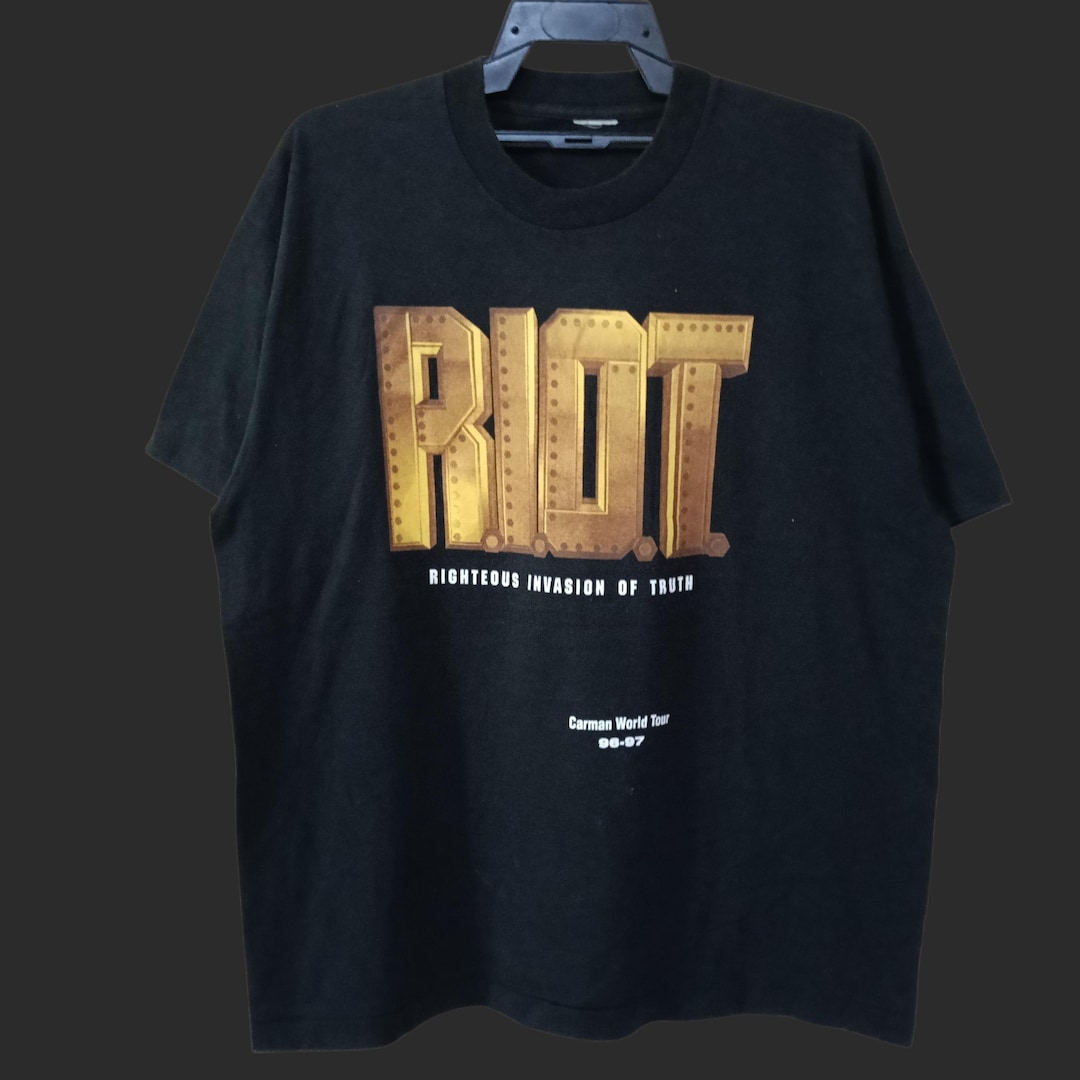 Vintage R.I.O.T Righteous Invasion of Truth by Carman Black Large