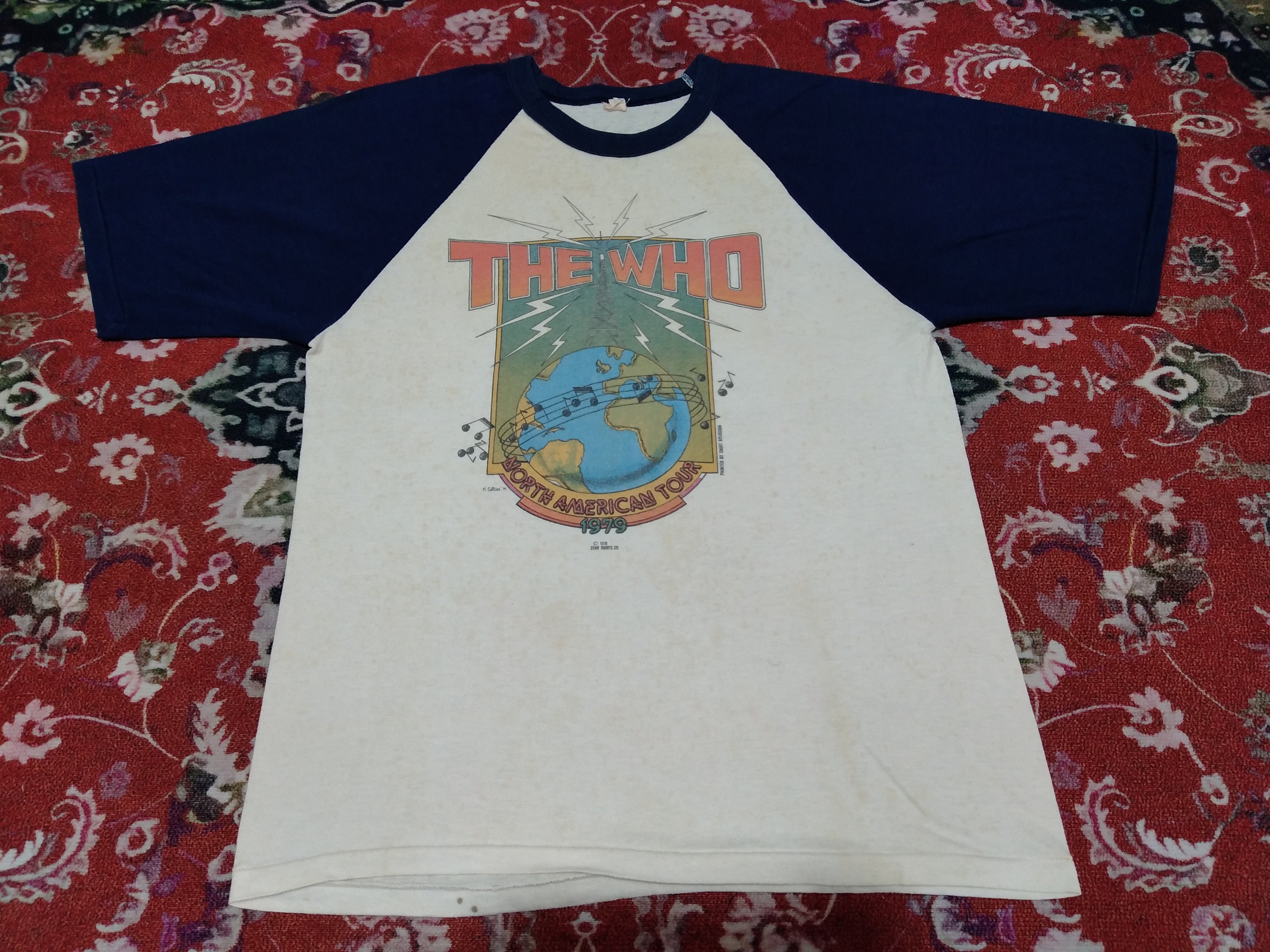 80s THE WHO AMERICAN TOUR ラグランTシャツ 1982 VINTAGE 80s THE WHO (ROCK BAND) AMERICAN TOUR RAGLAN T