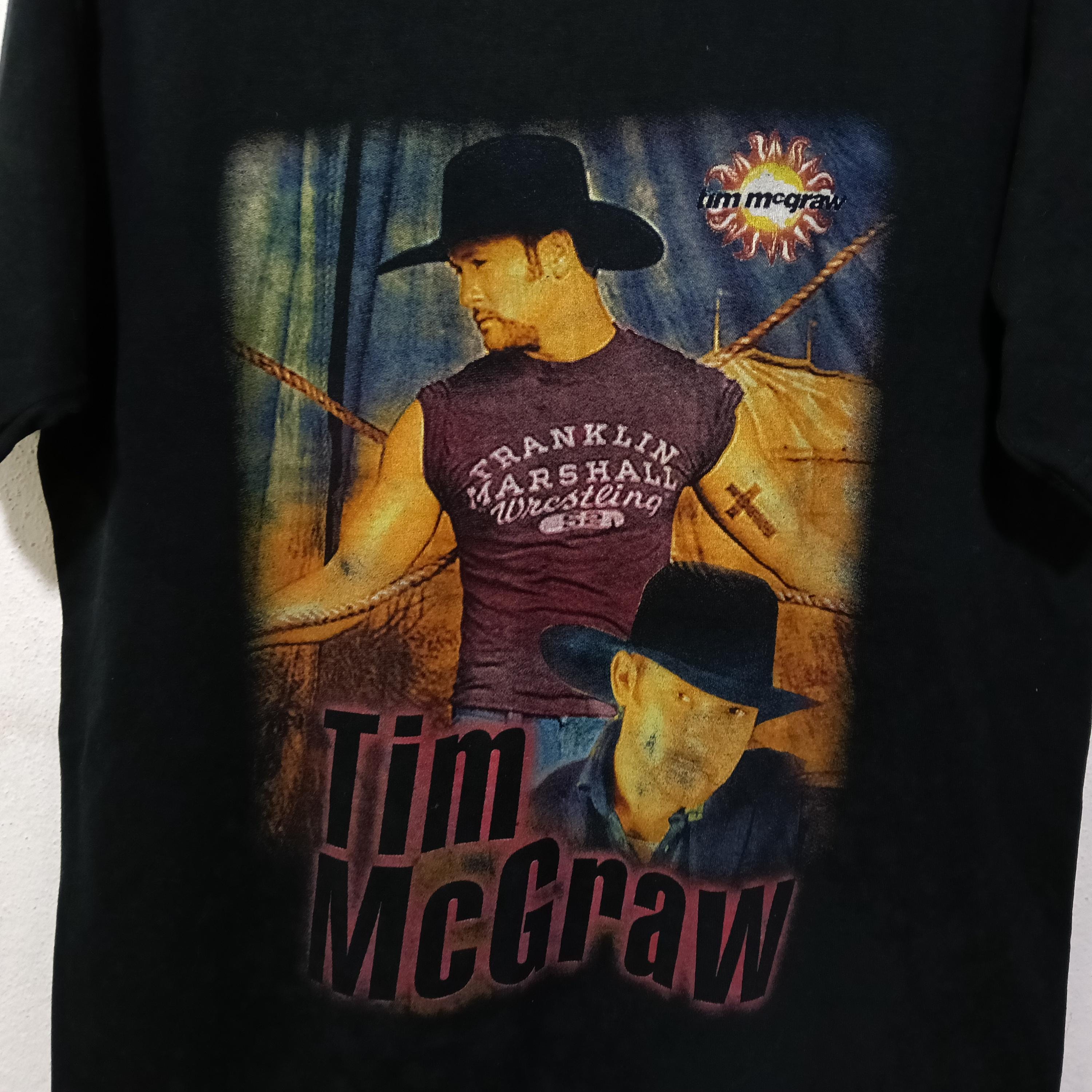 90s TIM MCGRAW ツアー　Tシャツ Vintage Y2K Tim Mcgraw American Country Singer Black Large T Shirt