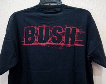 Vintage 90's Bush English Rock Band Black Large T Shirt Bush Band