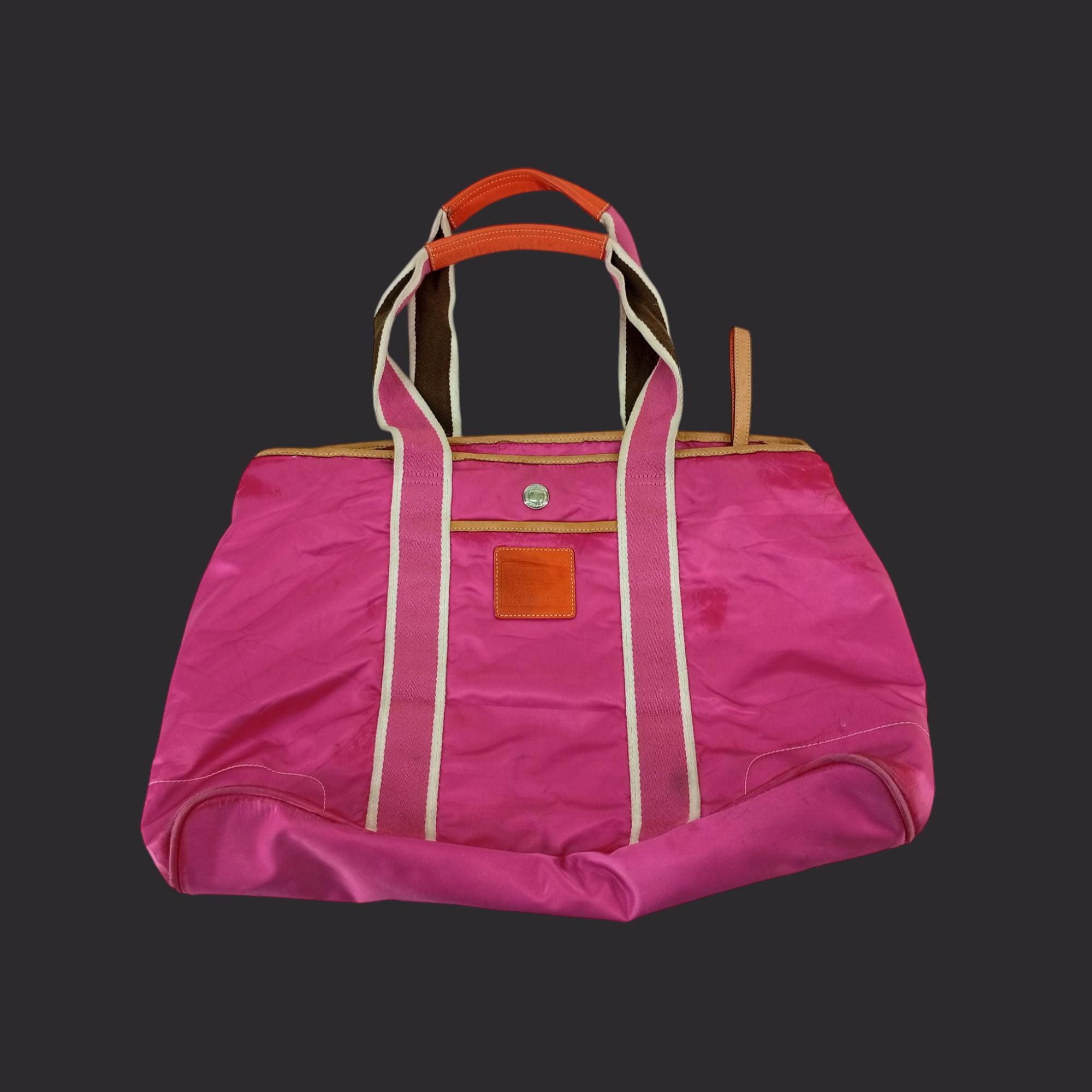 Vintage Coach Pebbled Pink Shoulder Bag Elegant, Spacious 