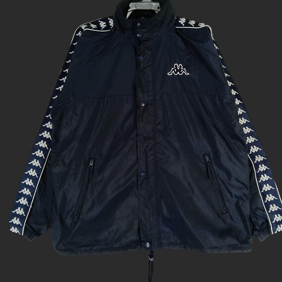 Vintage Kappa Sport Italia Black Jacket Windbreaker Large 1990's