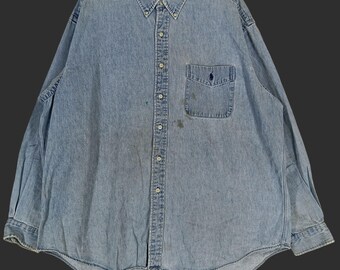 Vintage Polo Country Ralph Lauren Jeans Shirt Xlarge 90s Polo Pony