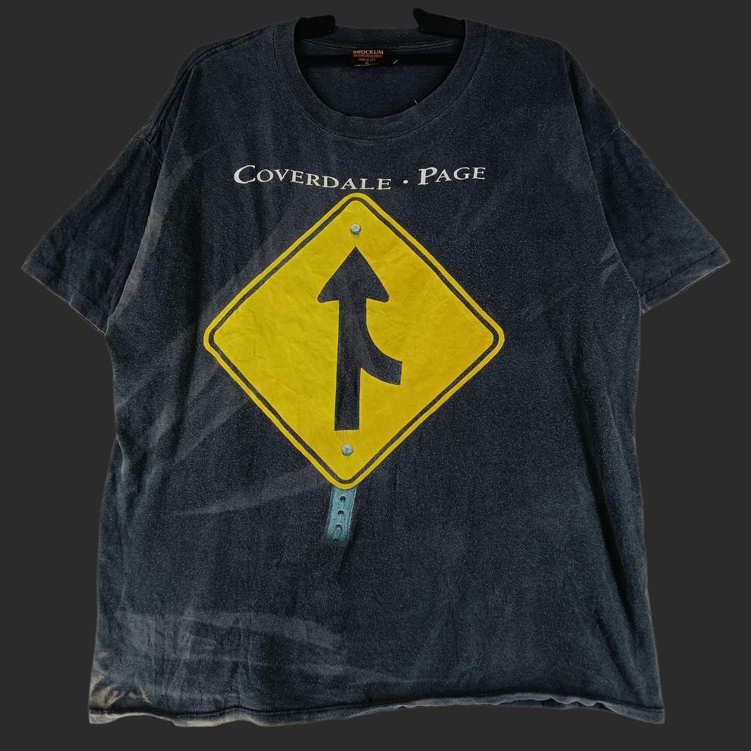 Vintage 90's English Singer David Coverdale Guitarist Jimmy Page