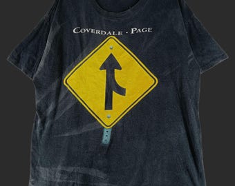 Vintage 90's English Singer David Coverdale Guitarist Jimmy Page
