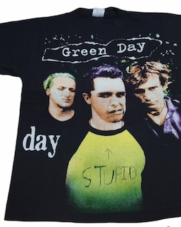 Vintage Greenday Band Rock Punk Black Large Dookie Tour T Shirt