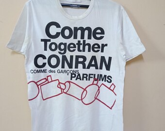 Vintage 90's Comme Des Garcons Japanes Brand Medium White T Shirt