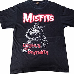 Vintage The Misfits American Punk Rock Band Black Medium T Shirt Genre Punk Rock Heavy Metal Horror Punk Alternative Indie Music Size M