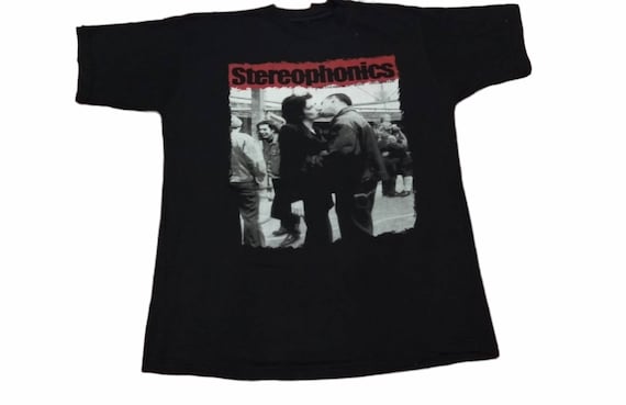 Vintage 90's Stereophonics Welsh Rock Band Black Medium T Shirt