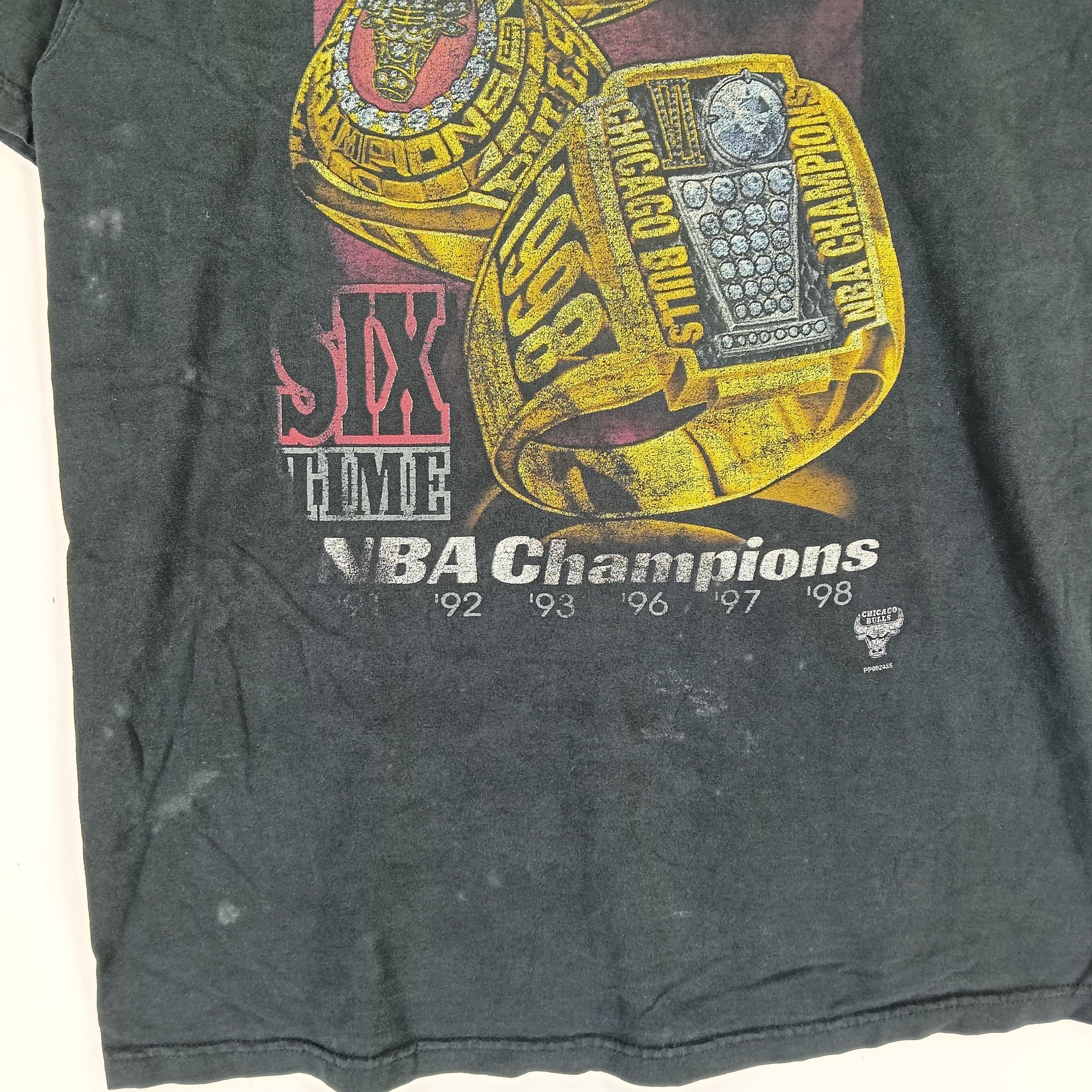 Vintage 90's Chicago Bulls 1998 Basketball Champions Black Xlarge