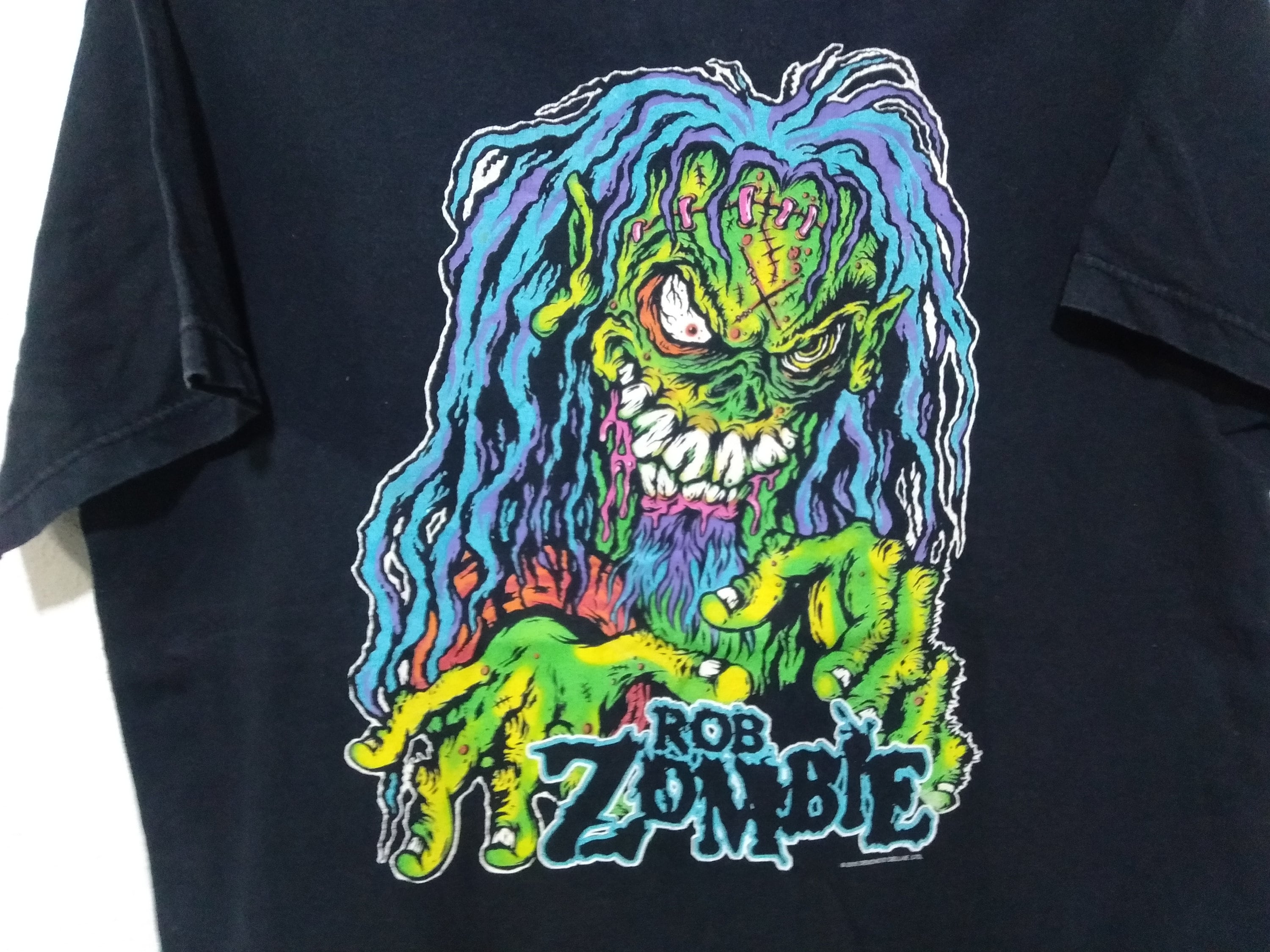 Vintage Rob Zombie Metal Band Black Large T Shirt Rob Zombie Metal