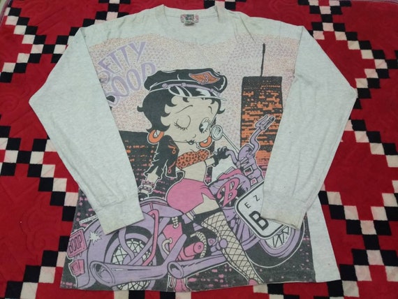 BETTYBOOPベティーブープ長袖シャツ80s90sヴィンテージarchive BETTYBOOPベティーブープ長袖シャツ80s90sヴィンテージarchive