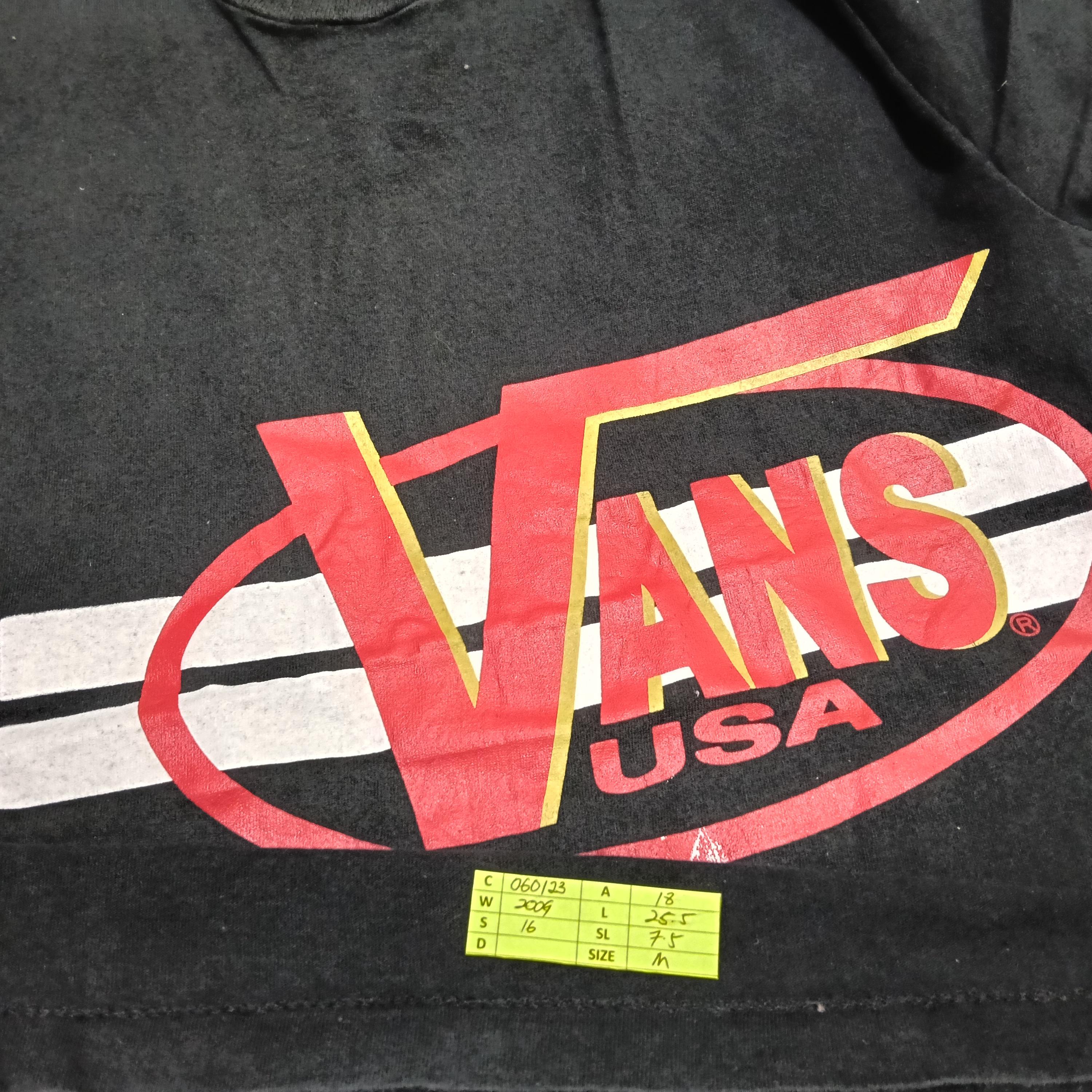 Vintage 90's Vans Black Medium T Shirt Vans Skateboard Streetwear Vintage 90's Vans Black Medium T Shirt Vans Skateboard Streetwear