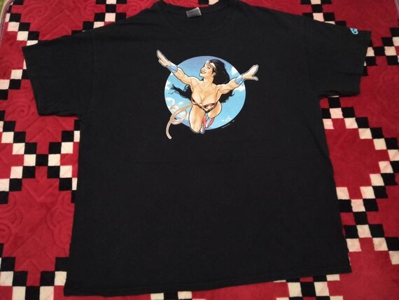 Vintage Wonder Woman DC Movie Supergirl Black XXL… - image 2