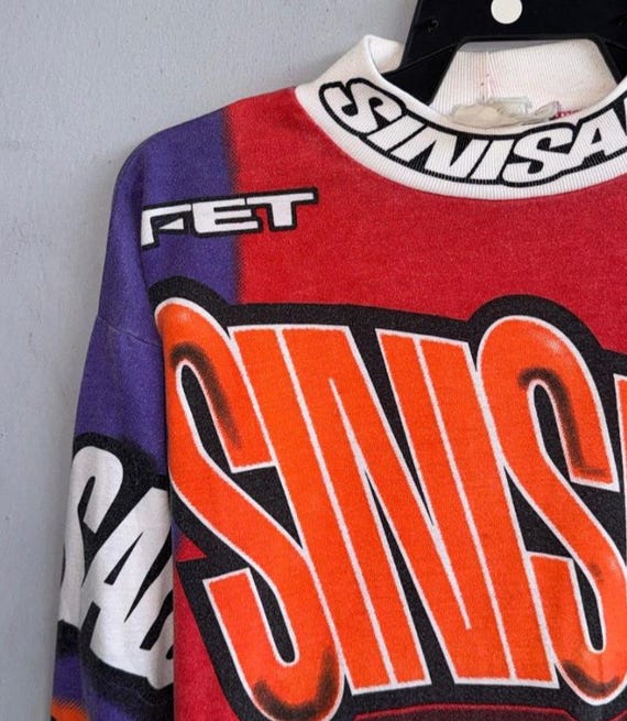 Vintage 90's Sinisalo Motorcross Racing Multicolor Large T Shirt