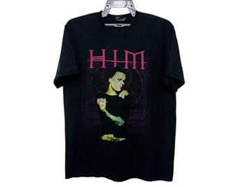 Vintage Hoobastank American Rock Band Xlarge Blue Black T Shirt