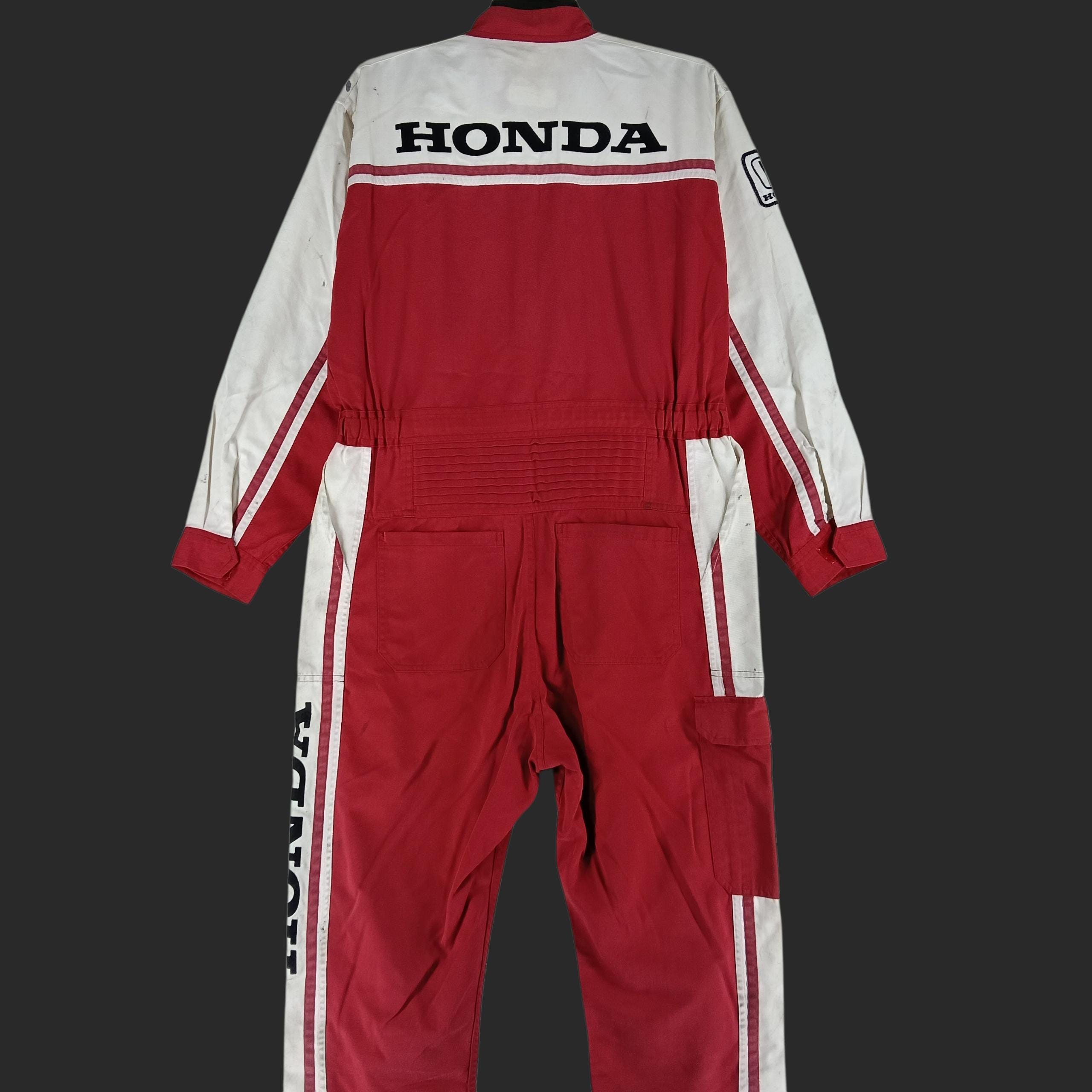 Vintage 90's Honda Red White 3large Coverall Workwear Boilersuit