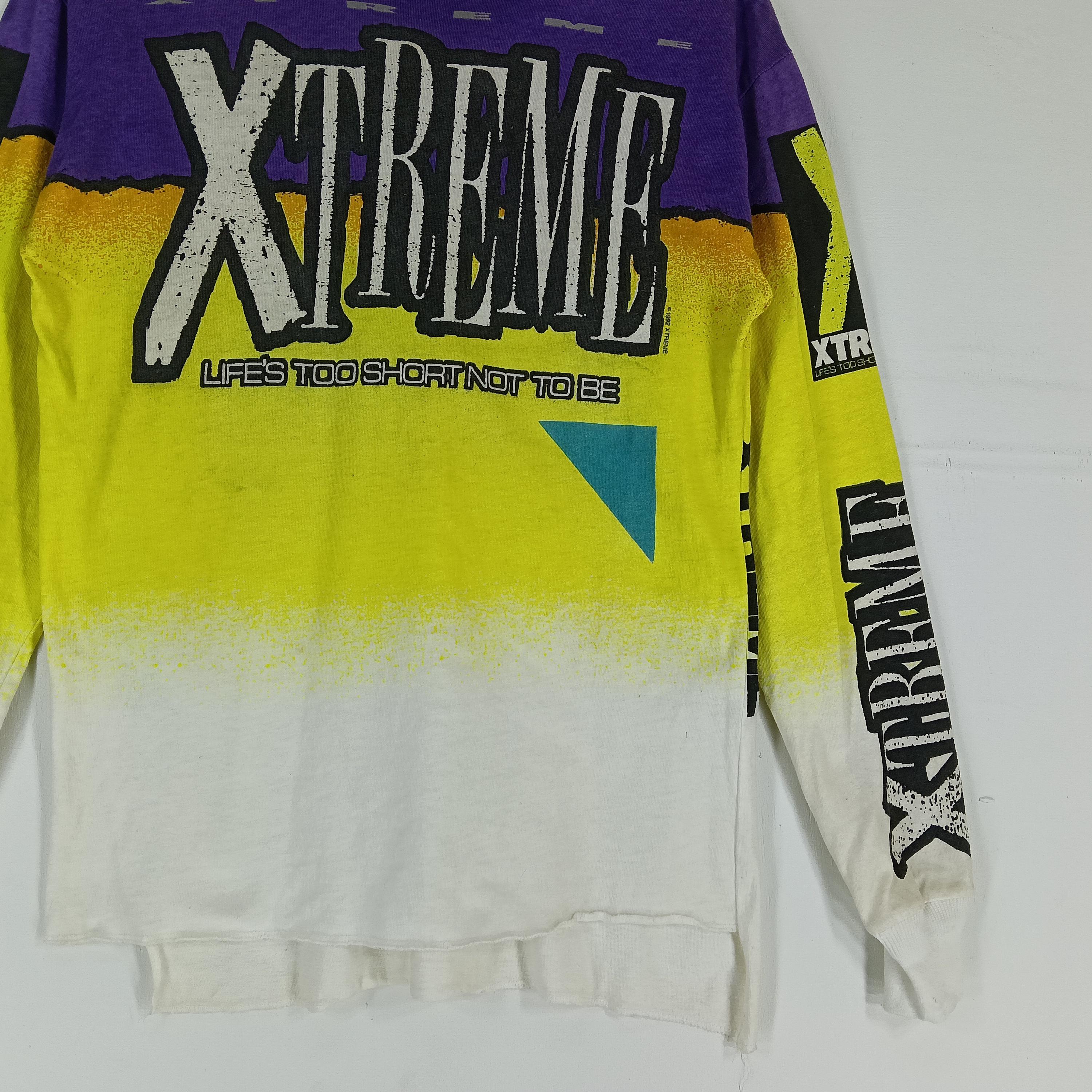 Vintage 90's Extreme Motorcross T Shirt Overprint Medium Fit Small