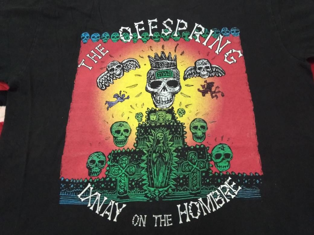 Vintage 90's The Offspring Skull Band Black XLarge T Shirt Genre