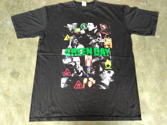 Vintage 90'green Day American Rock Band Music Black Xxlarge T