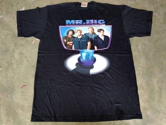 Vintage Mr Big American Rock Band Black Large T Shirt Get Over It