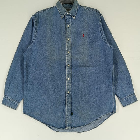 Vintage Polo Country Ralph Lauren Jeans Shirt Large 90s Polo