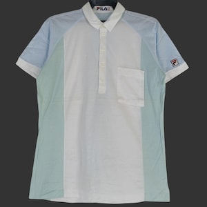 Vintage 90&#39;s Fila Biella Italia Small Multicolor Polo Shirt Fila Sportwear Polo Tennis Sport Casual Polo Shirt Size S