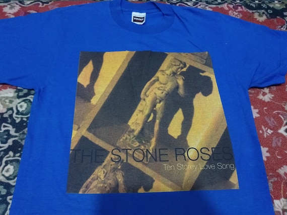 Vintage 90's the Stone Roses Blue Medium T Shirt English Rock Band