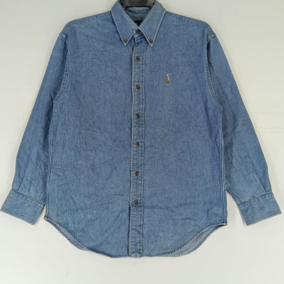 トップス 90s POLO COUNTRY denim shirt S vintage Vintage Polo Country Ralph Lauren Jeans Shirt Small 90s Polo Pony