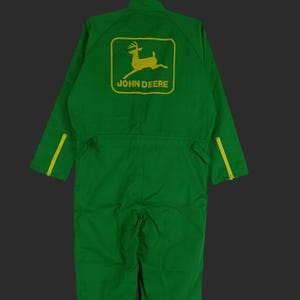 Vintage 90s John Deere Green Yellow Coveralls Large John Deere