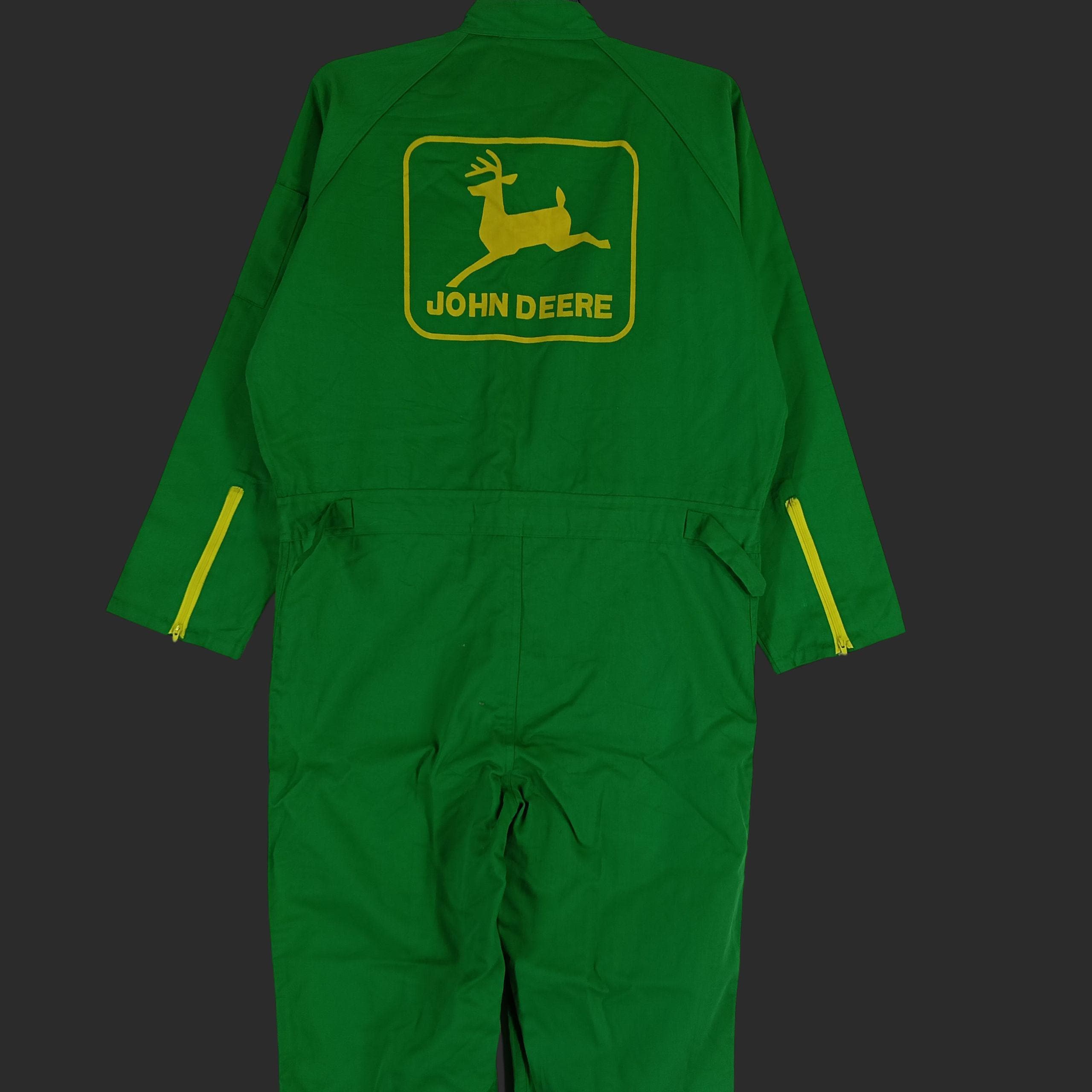 ジョンディーア/オーバーオール I am a farmer 格子織オーバーオール