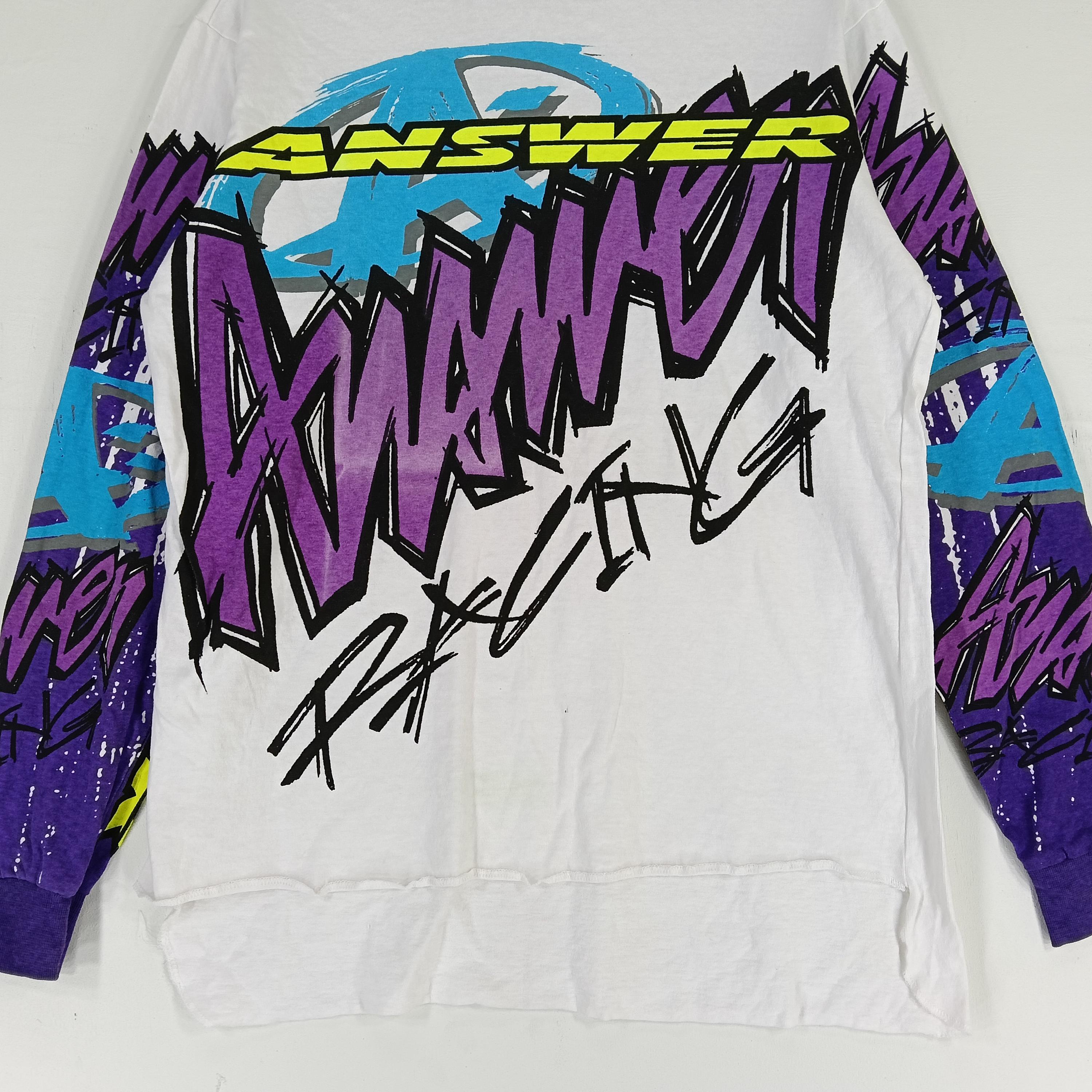 マ*ト様 90's ANSWER RACING モトクロスシャツ　L Vintage 90's Answer Multicolor Motorcross Racing Small Shirt