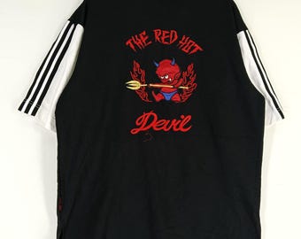 Vintage 90s Dogtown Devil Black Red Xlarge Jersey Dog Town