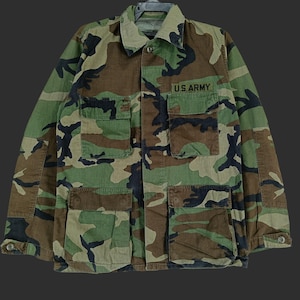 Vintage US Military Cold Weather Field Small Jacket Woodland Camouflage Mens US Military M65 Cold Weather Field Jacket Coat Camo Army Size S