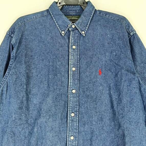 Vintage Polo Country Ralph Lauren Jeans Shirt Large 90s Polo