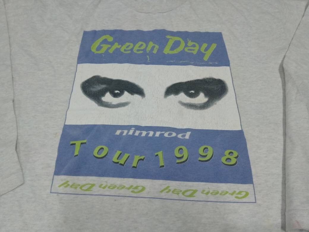 Vintage 90's Greenday Band Rock Punk Grey Xlarge Nimrod Album Tour