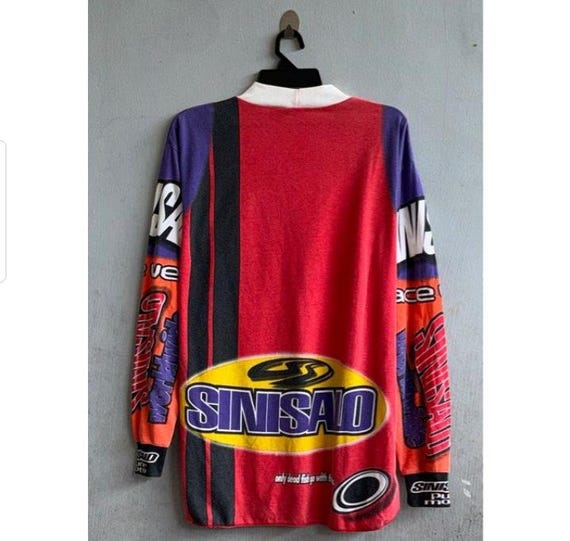 Vintage 90's Sinisalo Motorcross Racing Multicolor Large T Shirt