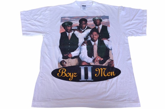 Vintage 90's Boyz II Men American Vocal Harmony Group White Large