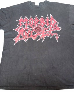 Vintage 90's Morbid Angel American Death Metal Band Black Large T