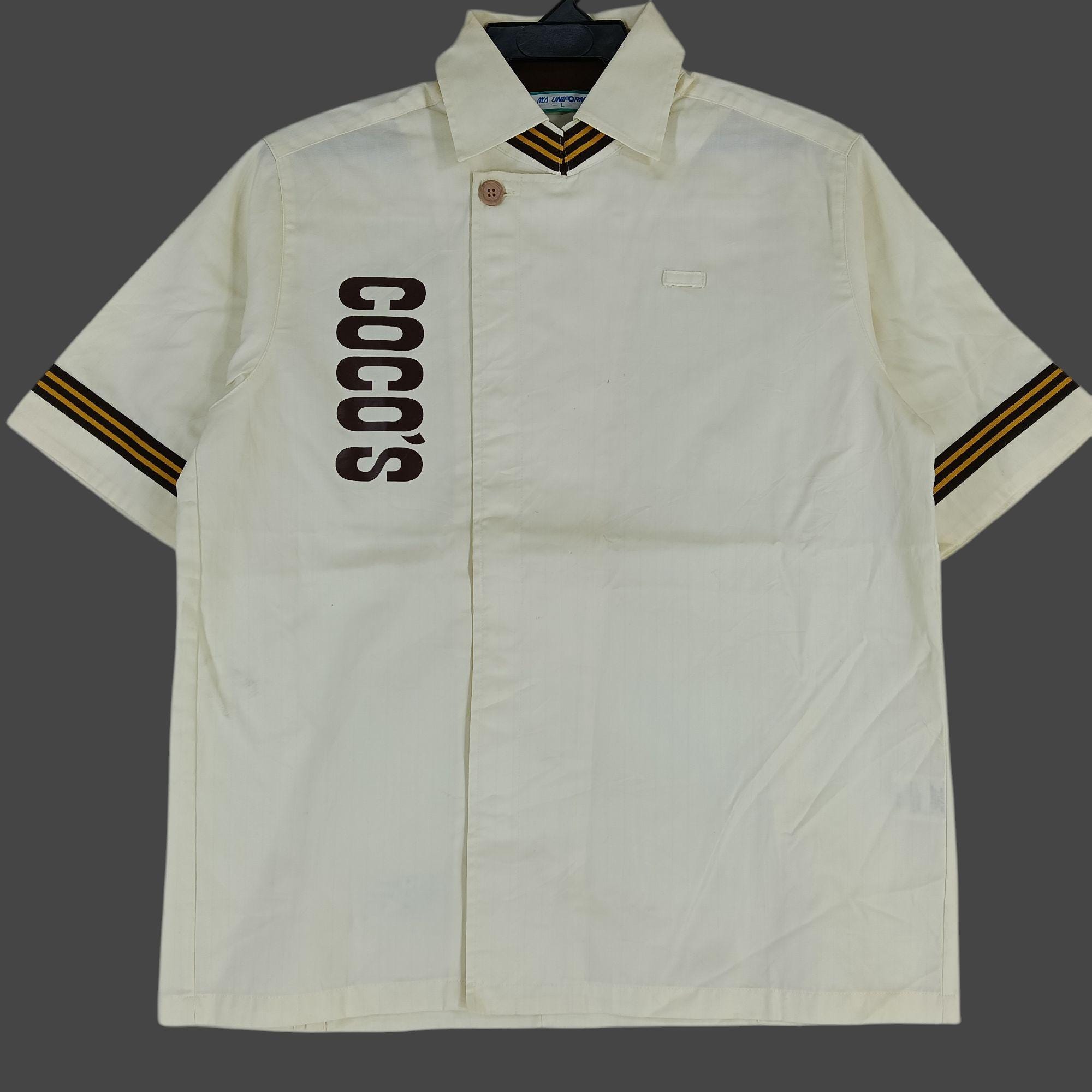 ウェア coco Vintage 90's Coco's Uniform Workwear Brown Large Uniform Coco's