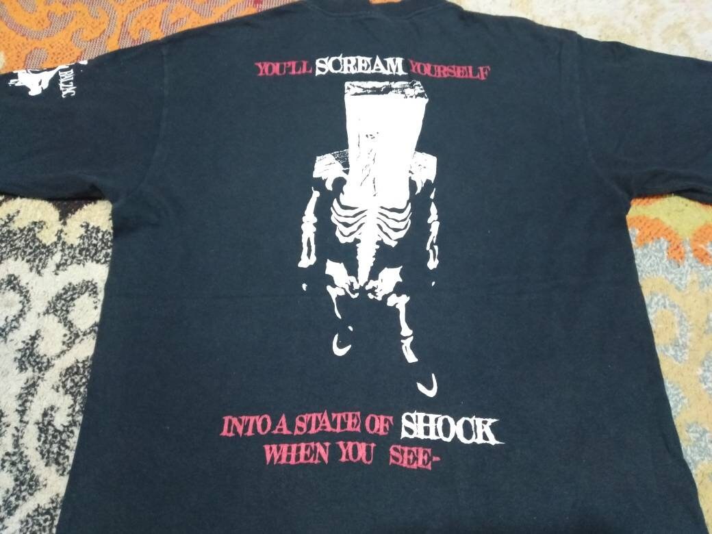 Vintage 90's Balzac Japanese Punk Rock Band Black Large T Shirt