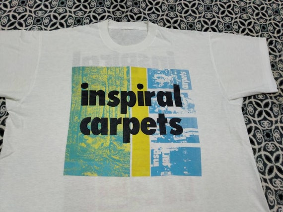 Vintage 90's Inspiral Carpets English Rock Band White Xlarge Tour