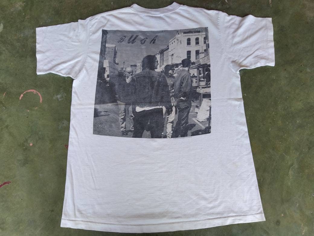 Vintage 90's Bush English Rock Band White Large T Shirt Genre
