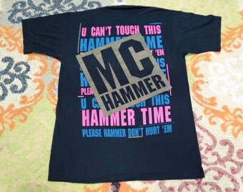 Vintage 90's MC Hammer American Rapper Songwriter Black Vintage 90's MC Hammer American Rapper Songwriter Black