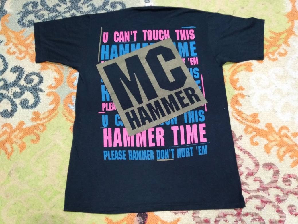 未使用品　90年代　MC HAMMER Tシャツ Vintage 90's MC Hammer American Rapper Songwriter Black Large T