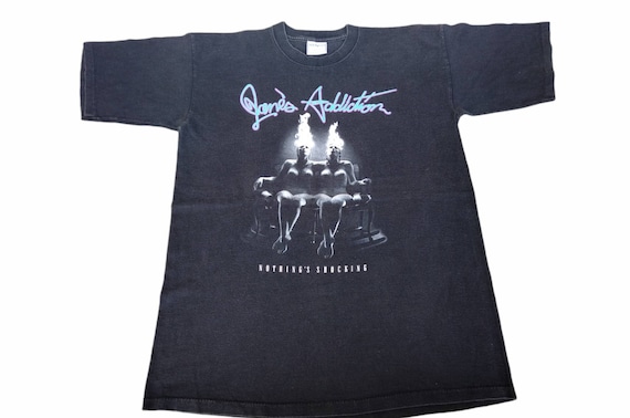 Vintage Janes Addiction American Rock Band Black Large T Shirt