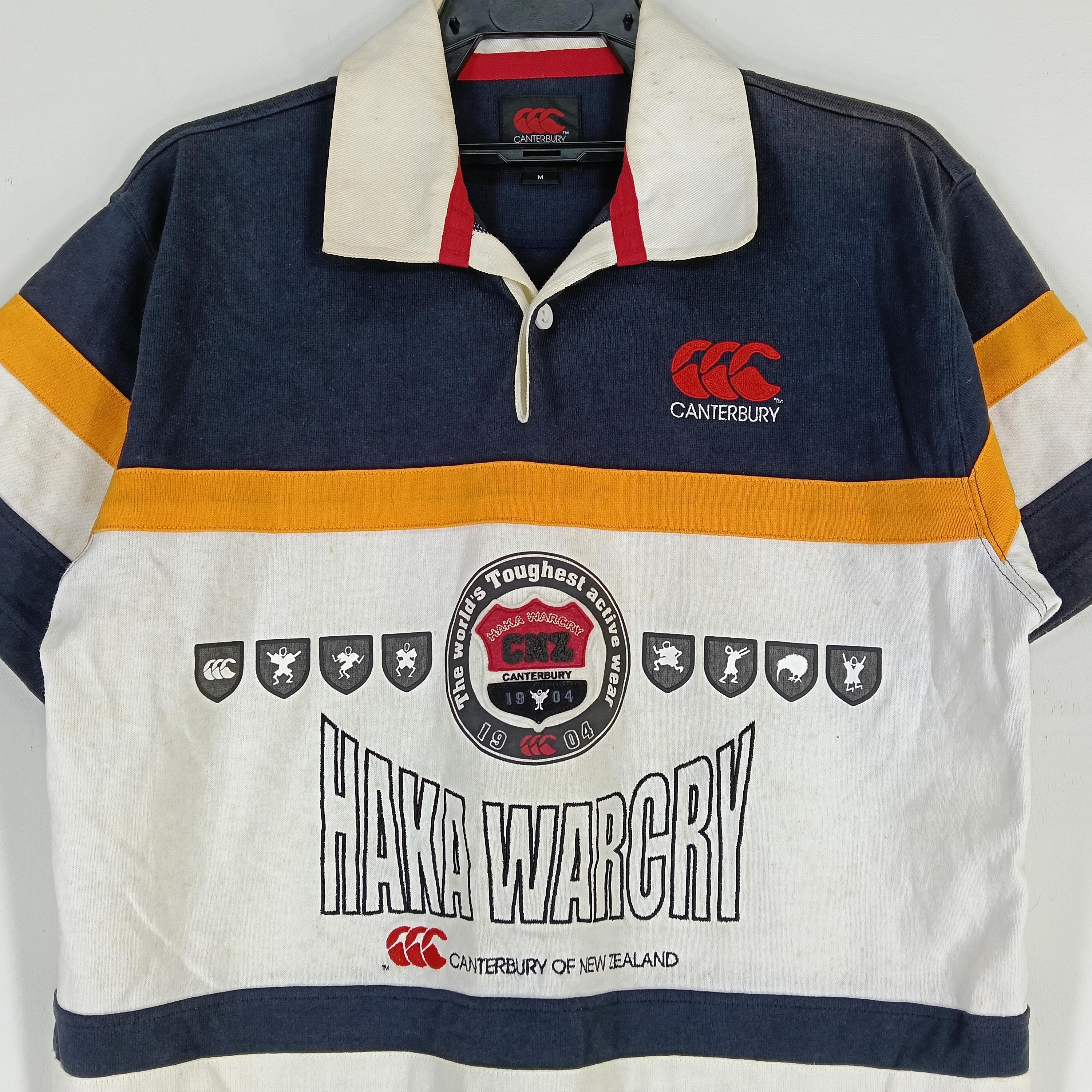 Vintage Canterbury of New Zealand Multicolor Haka Warch Polo Rugby