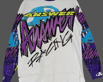 Vintage 90's Ms Racing Team Motocross Yellow Tshirt Medium Msr