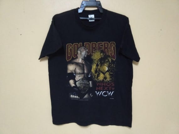 Vintage 90's Goldberg Who Next Wwc Black Xlarge Youth T Shirt WWF