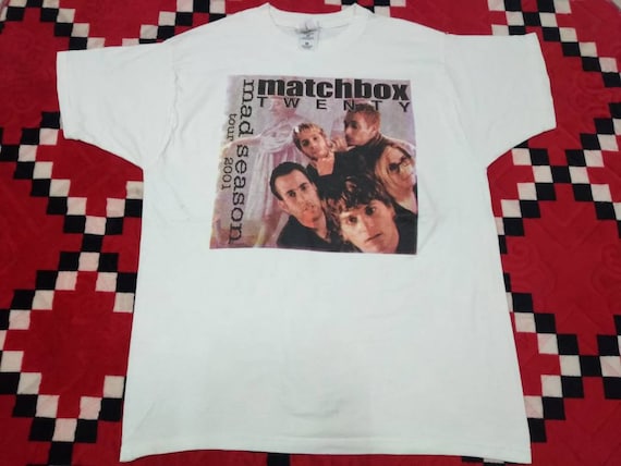 Vintage Matchbox Twenty American Rock Band White Xlarge T